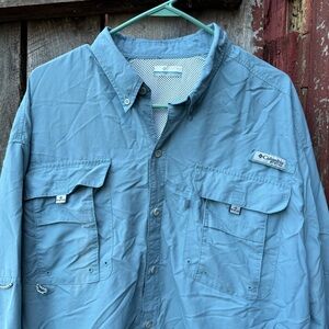 Mens XXL Columbia PFG Bahama II long-sleeve fishing shirt